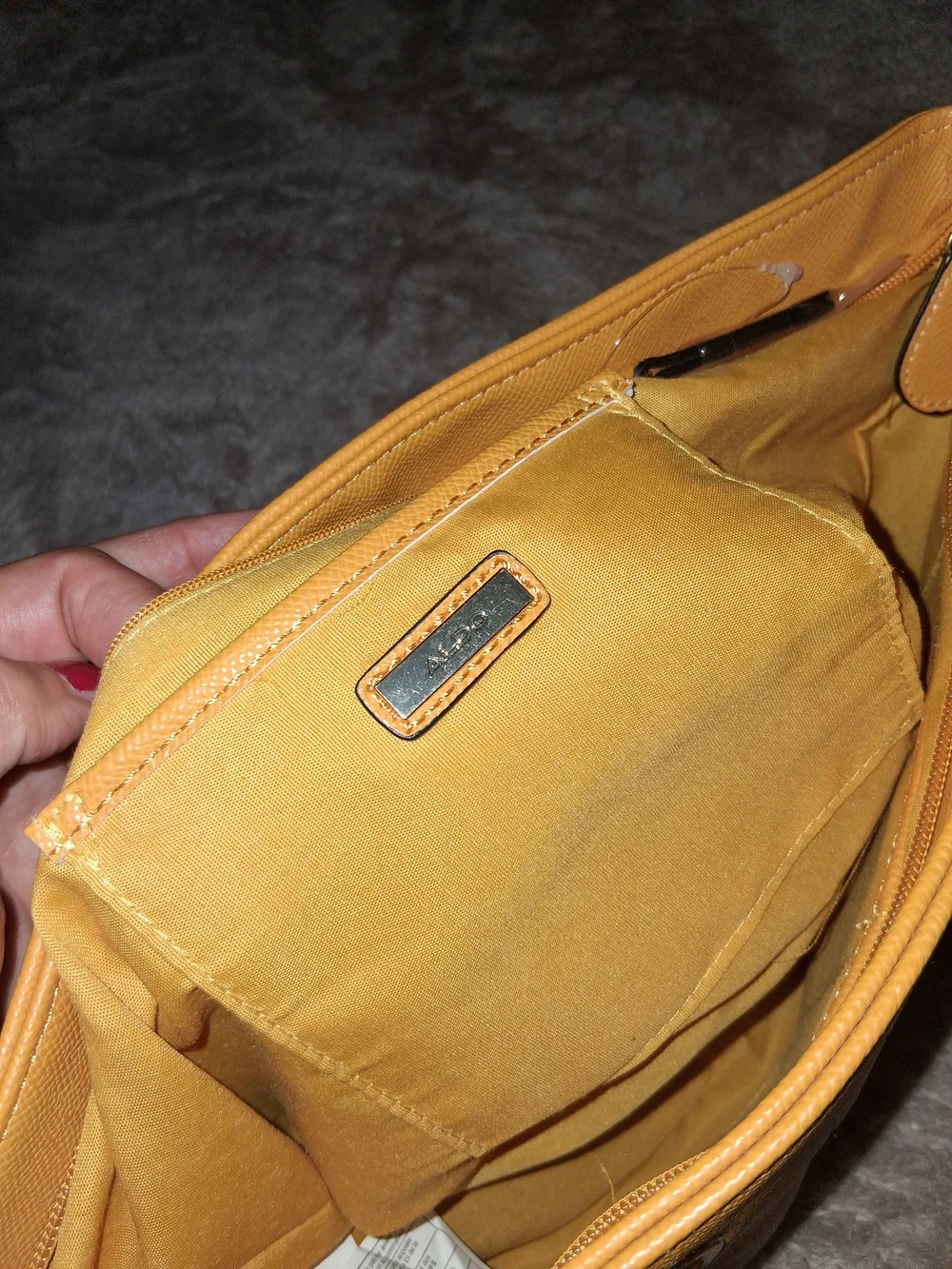 Aldo Mustard Yellow Chain-Strap Satchel
